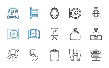 reflection icons set