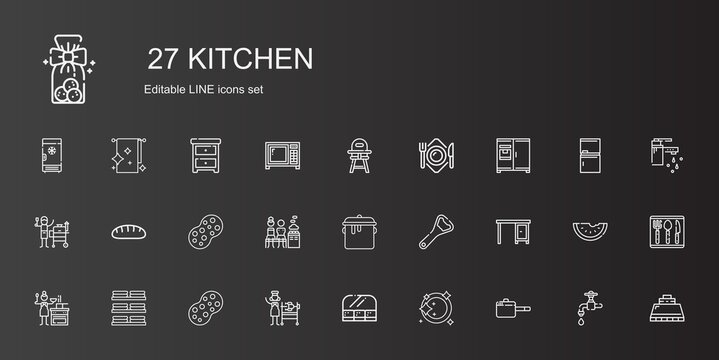 kitchen icons set