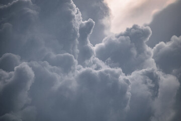 A set of images of clouds taken during a storm and sunset in rural india
