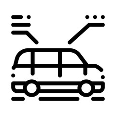 car characteristics icon vector. car characteristics sign. isolated contour symbol illustration