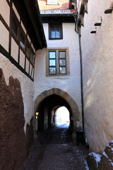 Teil des Innenhofes der Wartburg in Eisenach. Wartburg, UNESCO Weltkulturerbe, Deutschland, Europa
