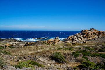 Fototapeta na wymiar Sea view in Cap de Creus National Park in Catalonia, Spain
