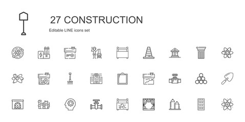 construction icons set