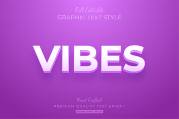Purple Vibes Editable 3D Text Style Effect Premium