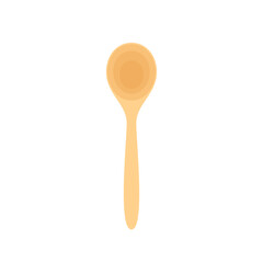 Spoon vector. Wood Spoon on white background.