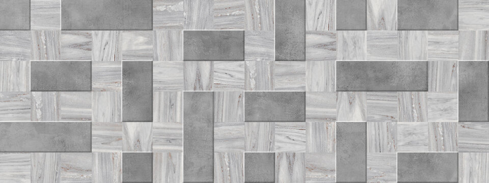 Modern marble stone and cement mosaic Pattern © Natural Art