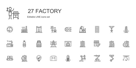 Fototapeta na wymiar factory icons set