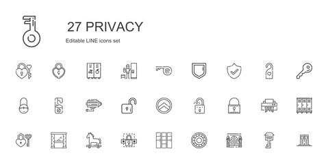 Fototapeta na wymiar privacy icons set