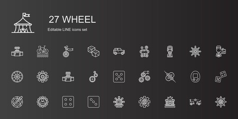 wheel icons set
