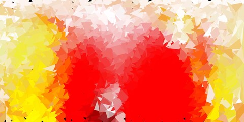 Light red, yellow vector gradient polygon texture.