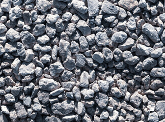 Gravel on a construction site as an abstract background.