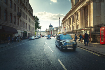 streets of London, sunset time, UK