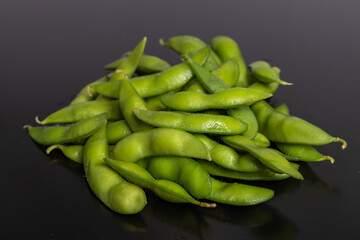 Japanese dish edamame (green soybeans)