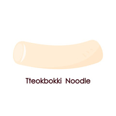 Tteokbokki Noodle vector. korean food. Spicy rice cake
