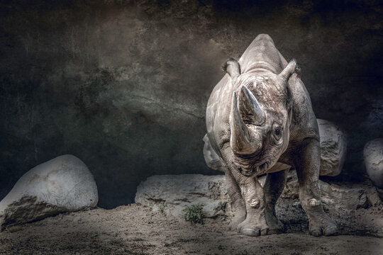 fine art portrait of a rhino © Ralph Lear