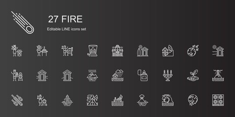 fire icons set