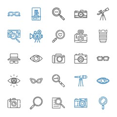 optical icons set