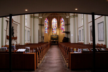 Kirchenschiff der Christus- und Garnisonskirche von Wilhelmshaven. Niedersachsen, Deutschland, Europa