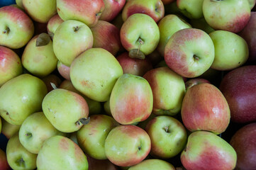 organic apples in a market