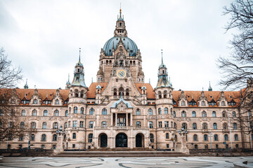 Fototapeta na wymiar New town City hall in Hanover, Germany