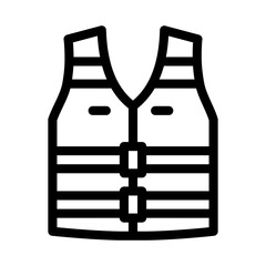 life vest icon vector. life vest sign. isolated contour symbol illustration