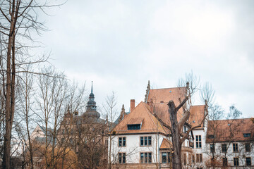 Obraz premium Street view of downtown in Hannover, Germany.