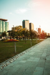 Modern park in Batumi city. Batumi . Georgia