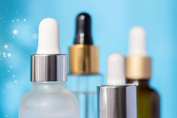 Cosmetic bottle.Cosmetics and perfumes. Face and body care. Close up.