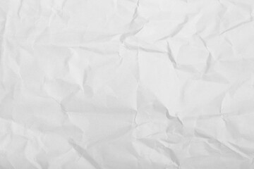 Crumpled white paper background,  texture