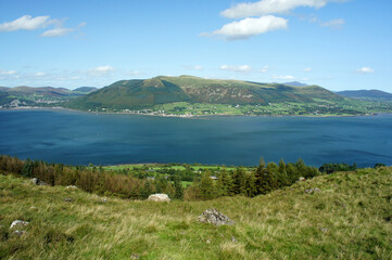 Carlingford Lough is a large bay in the north of Ireland, separating it from Northern Ireland.