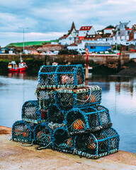 Lobster Pots on the Harbour overlooking the Harbour