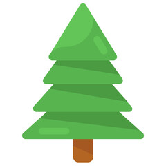 
Fir tree icon in editable style 
