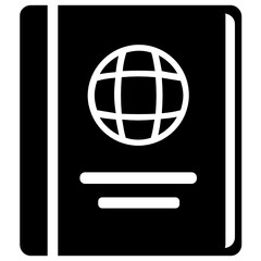
An icon of international id pass, passport in editable flat style 
