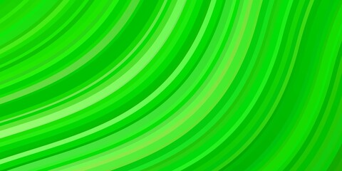 Light Green vector template with curves. Bright sample with colorful bent lines, shapes. Best design for your ad, poster, banner.