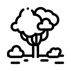 jungle forest tree icon vector. jungle forest tree sign. isolated contour symbol illustration