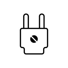 Obraz premium Electric plug line icon