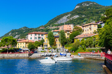 Varenna, lake Como, Italy September 20, 2019. Varenna, small town on lake Como. Lakeside view in Italy.