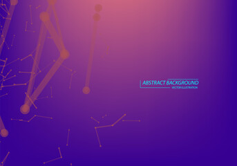 Abstract network connection background .Neon Light background.