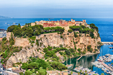 Fototapeta na wymiar Panoramic view of Monaco City, Principality of Monaco
