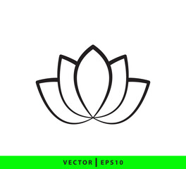 Lotus icon logo flat style illustration