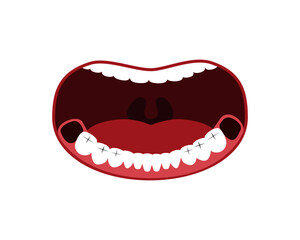 Wisdom teeth. Icon vector illustration.