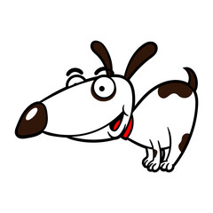 Adorable Little dog barkling Cartoon Vector