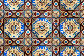 Ancient hydraulic tiles pattern