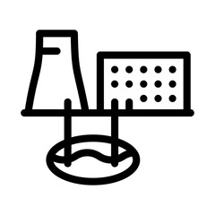 nuclear power plant icon vector. nuclear power plant sign. isolated contour symbol illustration