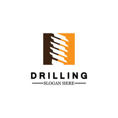  Drill logo icon design template ,Logo for mining / business / bore / drilling business / oil drilling. Other companies. Vector illustration.