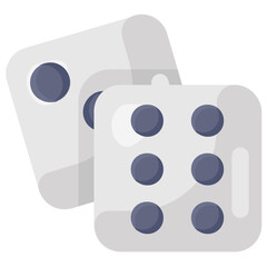 
Icon of casino game accessories, ludo dice in editable style 

