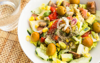 fresh vegetarian healthy vegetable salad