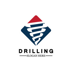  Drill logo icon design template ,Logo for mining / business / bore / drilling business / oil drilling. Other companies. Vector illustration.