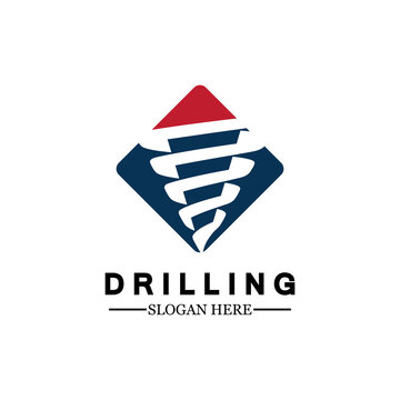  Drill logo icon design template ,Logo for mining / business / bore / drilling business / oil drilling. Other companies. Vector illustration.