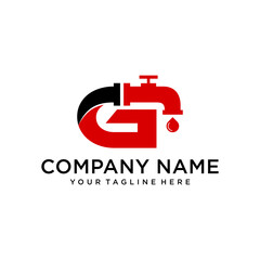 Initial G pipe logo creative concept.